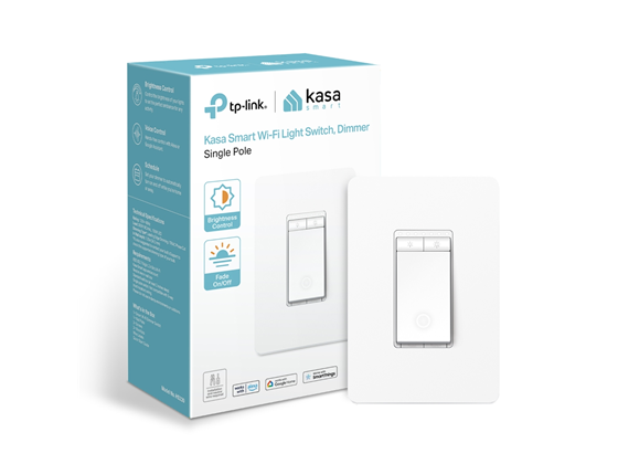 TP-Link - INTERRUPTOR + DIMMER SMART WIFI KASA, PROGRAMABLE PARA ENCENDIDO Y APAGADO POR APLICACION, ALERTA POR APLICACION