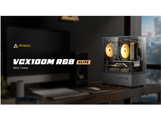 Antec - CASE ANTEC VCX100M RGB ELITE - MINI TOWER - PANORAMIC 270 VIEW - TEMPERED GLASS FRONT & SIDE - 5 FANS 120MM FIXED MODE RGB PRE-INSTALADOS - USB 3.0, USB 2.0 - SOPORTE GPU HASTA 275MM