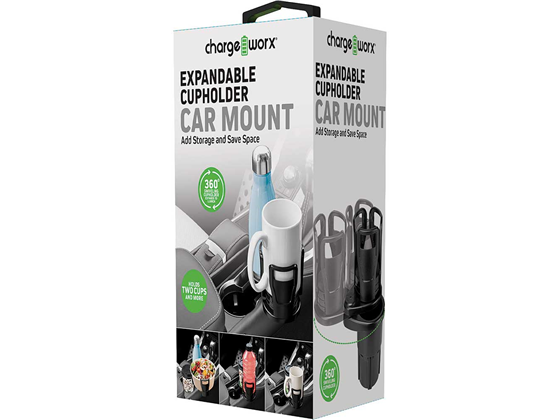 CHARGEWORX - BASE EXPANDIBLE PARA VASOS, BOTELLAS, TASAS