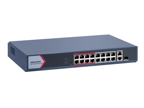 HIKVISION - SWITCH 16 PUERTOS 10/100 MBPS POE+, 300M (CAMARA)