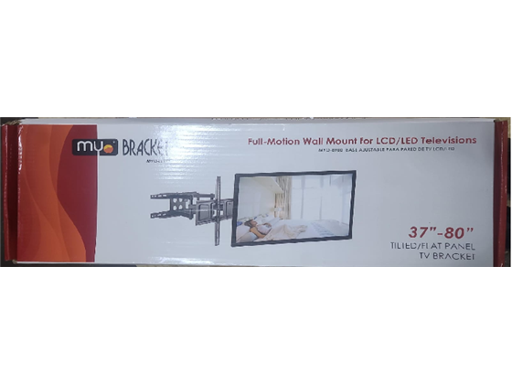 MYO - SOPORTE PARA TV 37-80" MOVIMIENTO COMPLETO + INCLINABLE, NEGRO BRACKET CARGA 60 KGS
