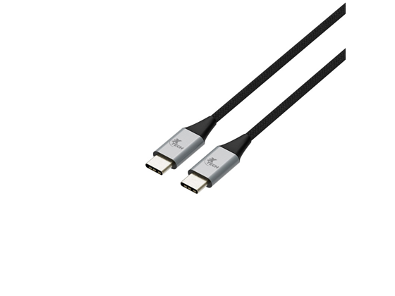 Xtech - CABLE USB-C MACHO A USB-C MACHO TRENZADO, NEGRO, 6FT