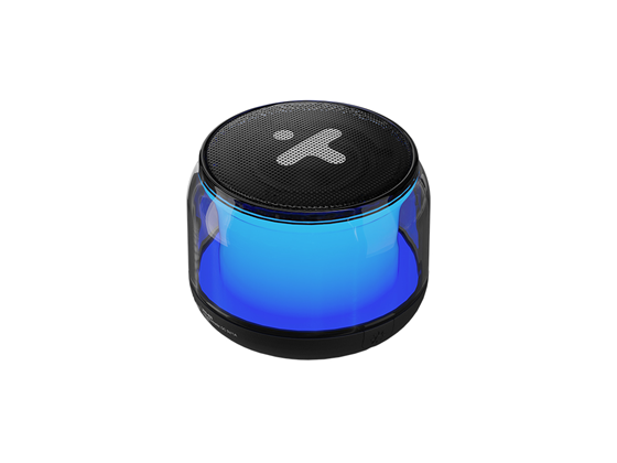 Xtech - BOCINA HALEN BLUETOOTH V5.3, CON LUZ LED. 3W, 21 HORA DE REPRODUCCION, NEGRO