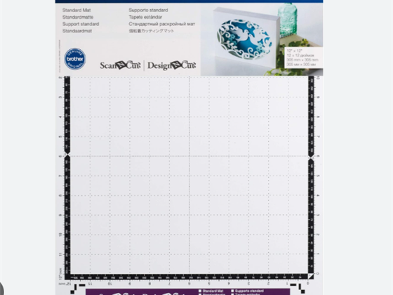 Brother - TAPETE DE CORTE ESTANDAR BROTHER 12" X 12"DISEÑADO PARA LA MAQUINA DESIGNNCUT.