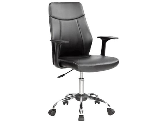 MYO - SILLA EJECUTIVA, BASE CROMADA, COLOR NEGRO