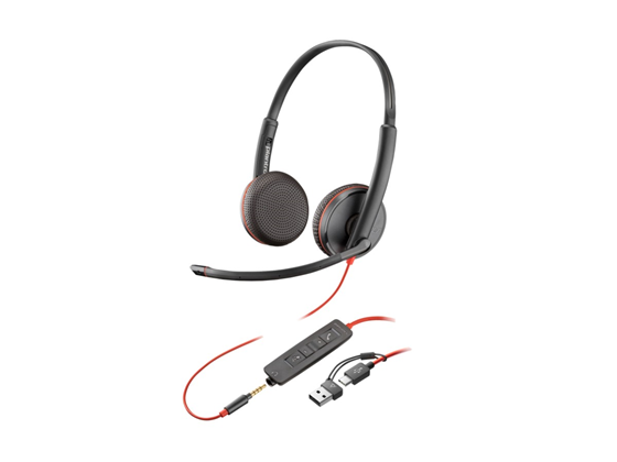 Poly HP - AUDIFONO CON MICROFONO POLY BLACKWIRE  3225, USB TIPO C. (8X229A6)