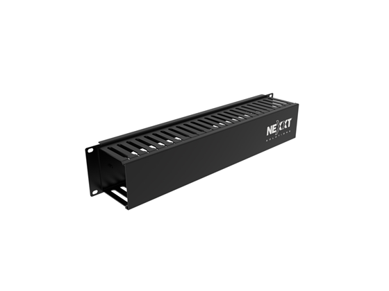 Nexxt Infrastructure - ORGANIZADOR DE CABLES NEXXT 2U HORIZONTAL 19" TIPO DUCTO, PLASTICO