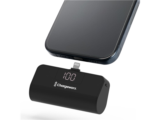 CHARGEWORX - CARGADOR MOVIL (MINI POWER BANK) CHARGEWORX, 5,000MAH, 10W, COMPATIBLE CON IPHONES, LIGHTNING