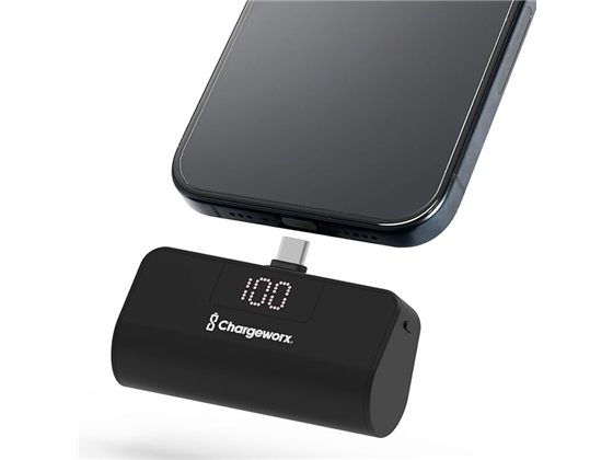 CHARGEWORX - CARGADOR MOVIL (MINI POWER BANK) CHARGEWORX, 5,000MAH, 10W, COMPATIBLE CON ANDROID, USB-C