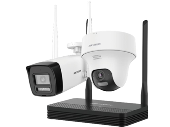 HIKVISION - CAMARA DE SEGURIDAD EN KIT 1 CAMARAS BULLET 2 MP, 1 CAMARA DOMO TURRET 4 MP, 1 GRABADORA WI-FI, HASTA 512 GB