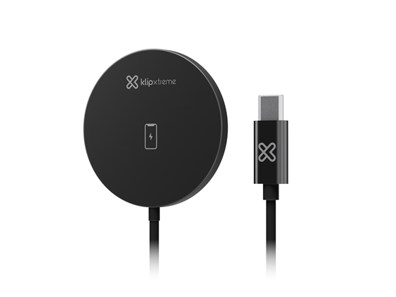 Klip Xtreme - CARGADOR DE INALAMBRICO POWER DESK SOLO, CARGA RAPIDA, MAGNETICO, 15W, (IPHONE - ANDRIOD), APPLE WATCH, AIRPOD USB-C 15W