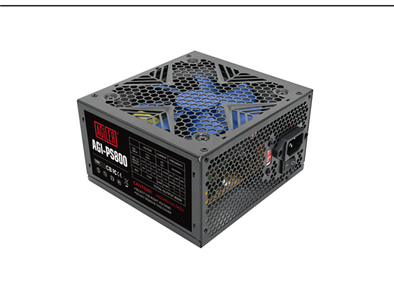 Agiler - POWER SUPPLY 800W - 120MM FAN 24 PIN + 2X IDE + 4X SATA + 2*P8 (4+4) (CPU) + 2*P8 (6+2) (VIDEO CARD)