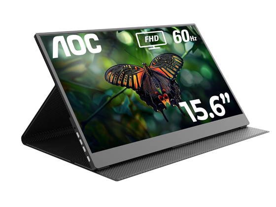 AOC - MONITOR PORTÁTIL AOC 15.6" FHD (1920?×?1080), PANEL IPS, 60?HZ, 20?MS, 2?×?USB-C