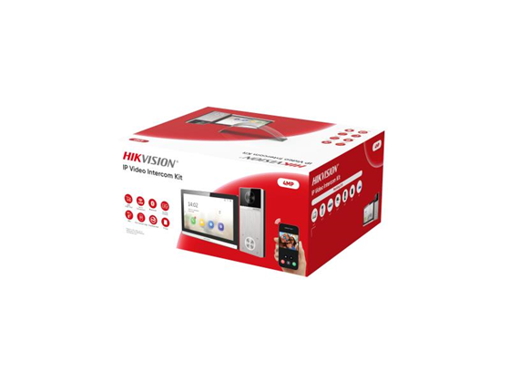 HIKVISION - VIDEOPORTERO HIKVISION  - KIT VIDEO INTERCOM IP CAMARA 4MP, PANTALLA 7" TOUCH