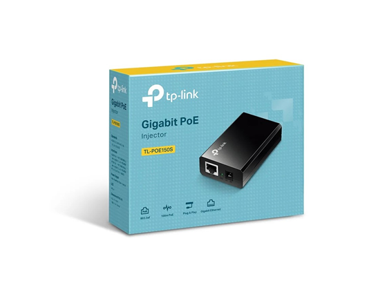 TP-Link - INYECTOR POE - TL-POE150S - 15.4W (MAX. 48VDC) - FUENTE INCLUIDA.