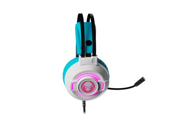 Xtech - AUDIFONO CON MICROFONO MARVEL SPIDER-GWEN, CONTROL DE VOLUMEN, LUCES LED, CONECTOR AUDIO JACK 3.5" + USB PARA ALIMENTACION