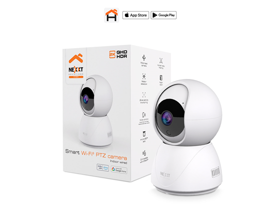 Nexxt - CAMARA DE VIGILANCIA NEXXT (HOME AUTOMATION), WIFI 2K, PTZ, 360 GRADOS, DETECTOR DE MOVIMIENTO, DIA Y NOCHE, MICRO SD + CLOUD, APLICAION DE GRABACION, COMUNICACION DE DOBLE VIA (NHC-IP11)