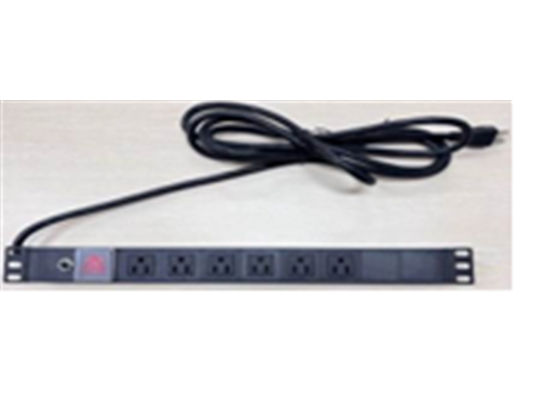 Agiler - REGLETAS PARA RACK 120V/15AMP 6 SALIDAS, CABLE 12PIES, 1800W, POWER ON/OFF SWITCH OVERLOARD PROTECTED. 1.8 M X 16AWG