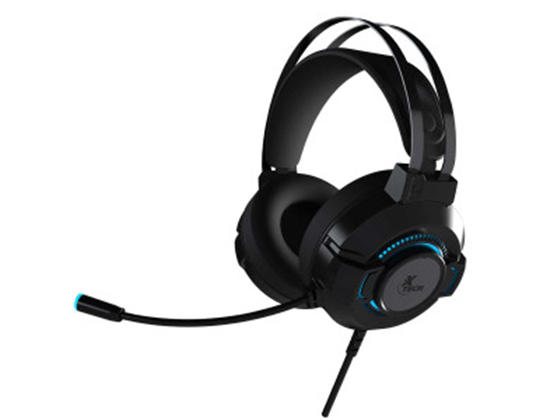Xtech - AUDIFONO CON MICROFONO GAMING MORRIGHAN, 3.5MM, NEGRO, 7 LED COLOR, CONTROL DE VOLUMEN, CONECTOR USB PARA LAS LUCES