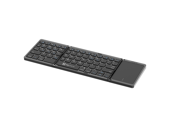 Klip Xtreme - TECLADO PLEGABLE WIRELESS FLEXPLIT, TECLAS BAJO PERFIL, TOUCHPAD, USB-C + BLUETOOTH, ESPAÑOL