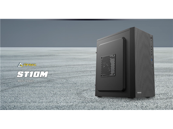 Antec - CASE ANTEC ST10M - MINI TOWER - M-ATX CASE - SMART SERIES - 1 FAN 80MM PRE-INSTALADO - USB 3.0, USB 2.0 - SOPORTE GPU HASTA 265MM