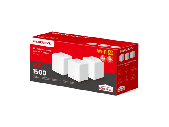 TP-Link - ROUTER HALO H60X (3-PACK) 1500 MBPS, 802.11AX, 5 GHZ, WI-FI MESH AX1500