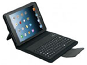 Agiler - COVER PARA TABLETA DE 7" CON TECLADO BLUETOOTH PARA IPAD MINI  TIPO PIEL, NEGRO (AGI-PX6300)