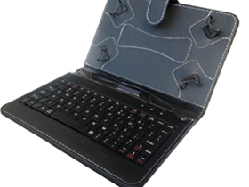 Agiler - COVER CON TECLADO USB PARA TABLETA, 7",  TIPO PIEL, NEGRO (AGI-7950)
