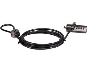 Generico - CANDADO DE SEGURIDAD PARA LAPTOP, MEDIANTE BLOQUEO DE CABLE CON CLAVE, 1.80M.