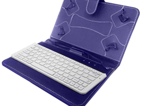 Agiler - COVER CON TECLADO USB PARA TABLETA, 7",  TIPO PIEL, AZUL (AGI-7950B)