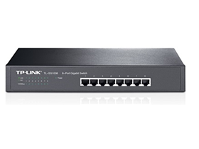 TP-Link - SWITCH 8 PUERTOS TL-SG1008, NO ADMINISTRABLE/RACK, 8 PUERTOS GIGABIT ETHERNET.