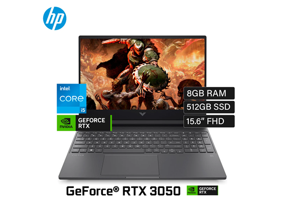 HP - LAPTOP VICTUS 15-FA2013 GAMING 15.6" FHD 144HZ, I5-13420H, 8GB RAM, 512GB SSD M.2, NVIDIA RTX 3050 6GB DDR6, PUERTOS 2X USB 3.1, 1X HDMI 2.1, 1X GBE LAN, LECTOR DE TARJETA SD, WIFI 6, BT 5.3, WINDOW 11 INGLES, MICA SILVER