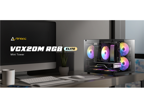 Antec - CASE GAMING ANTEC VCX20M RGB ELITE BLACK MINI-TOWER (0-761345-10022-9)