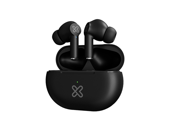 Klip Xtreme - AUDIFONO CON MICROFONO BUDS-FI, BLUETOOTH 5.4, HASTA 5 HORAS DE REPRODUCCION, RESISTE SALPICADURA DE SUDOR Y AGUA, ESTUCHE CON BATERIA, NEGRO