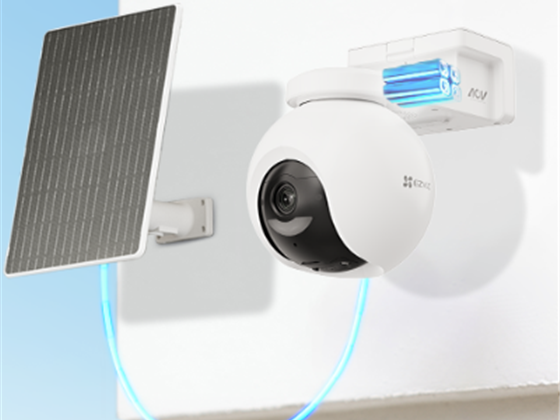 EZVIZ - CAMARA CON BATERIA Y PANEL SOLAR PARA EXTERIOR MODELO CB8 LITE 4K