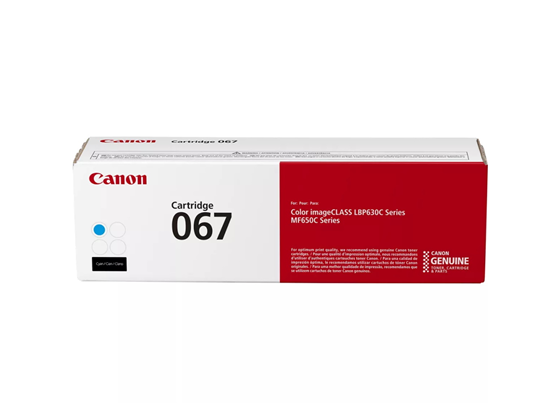 Canon - TONER CANON 067 CYAN, (RENDIMIENTO APROX. 1,300 PAG) COMPATIBLE CON LBP633CDW, LBP632CDW, MF653CDW, MF654CDW, MF656CDW.