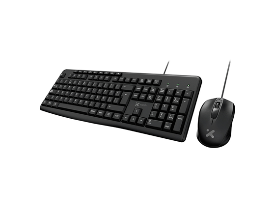 Xtech - TECLADO MOUSE COMBO USB, MULTIMEDIA, OPTICAL MOUSE, ESPAÑOL. NEGRO