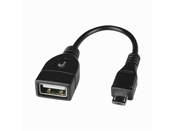Xtech - CABLE MICRO USB A USB-A HEMBRA, PARA CELULARES Y TABLETAS