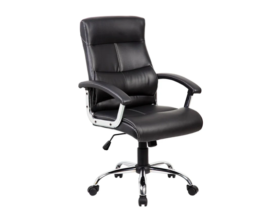 MYO - SSILLA EJECUTIVA MYO, DE ALTA CALIDAD TIPO PIEL, AJUSTABLE, BASE CROMADA (SIT-M500)