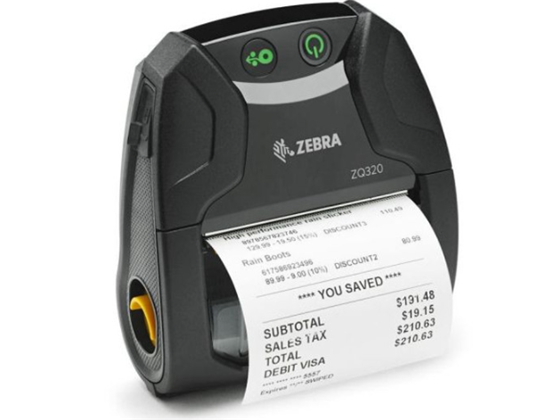 Zebra - IMPRESORA DE RECIBO PORTATIL ZEBRA ZQ320 PLUS DE 3", TERMICA DIRECTA, BLUETOOTH 4.X, SIN SENSOR DE ETIQUETAS, 203DPI