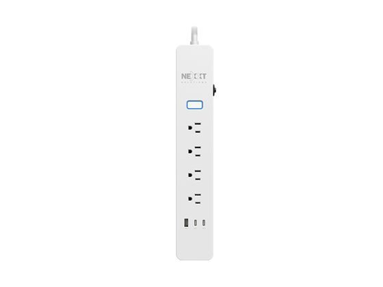 Nexxt Infrastructure - REGLETA SMART WIFI 110V, 4 ENTRADAS + 3 ENTRADAS USB (1X USB-A - 2X USB-C), PROGRAMABLE PARA ENCENDIDO Y APAGADO POR SOFTWARE, ALERTA POR APLICACIÓN Y AGENDA DE USO. PROTECTOR CONTRA SOBRE TENSION