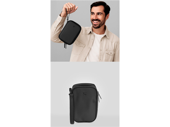 Klip Xtreme - BULTO PARA ACCESORIOS KLIP XTREME SAM, IDEAL PARA CABLES, CARGADORES, RESISTENTE A LA LLUVIA, NEGRO (KTO-250)