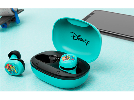 Xtech - AUDIFONO CON MICROFONO WIRELESS DISNEY STICH, EARBUDS TWS, BLUETOOTH, HASTA 4 HORAS DE REPRODUCCION CONTINUA, AZUL