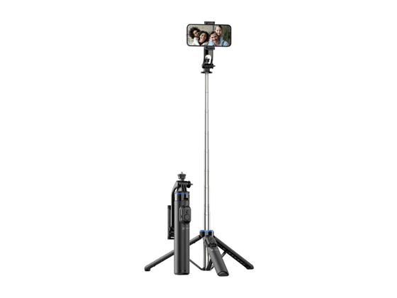 Xtech - SELFIE STICK XTECH SNAPFLEX, CON TRIPODE Y DISPARADOR WIRELESS, BT 5.2, SE EXTIENDE A 4.32 FT, UTILIZA BATERIA CR2032