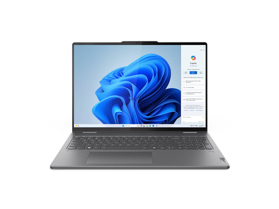 Lenovo - LAPTOP YOGA 7I 2 EN 1 16" 2K IPS TOUCHSCREEN, INTEL ULTRA 7 155U, 16GB DDR5 RAM (SOLDADA), 1TB SSD PCIE, WINDOWS 11 HOME INGLES, 1080P CAMERA, BACKLIT, BLUETOOTH 5.3, WIFI 6, 2X USB-A 3.2 GEN 1, 2X USB-C THUNDERBOLT 4 / USB4, 1X HDMI 2.1, COMBO MINI JACK 3.5" AUDIO / MIC, LECTOR MICRO SD, NO PUERTO LAN,  STORM GREY