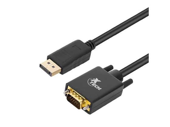 Xtech - ADAPTADOR DE DISPLAYPORT MACHO A VGA MACHO