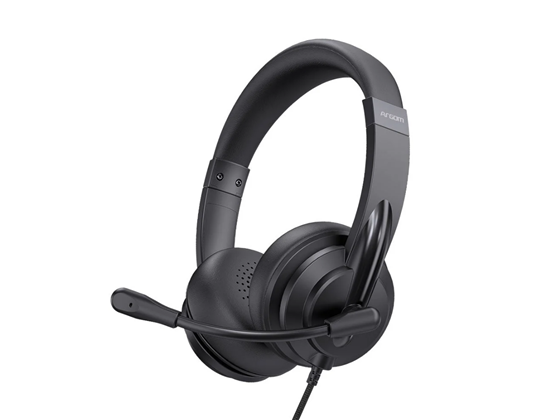 Argom - AUDIFONO CON MICROFONO ARGOM EMPRESARIAL, NEGRO