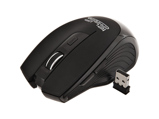 Klip Xtreme - MOUSE INALAMBRICO VORTEX, 6 BOTONES, 2.4 GHZ, ERGONÓMICO, NEGRO, (KMW-355BK)