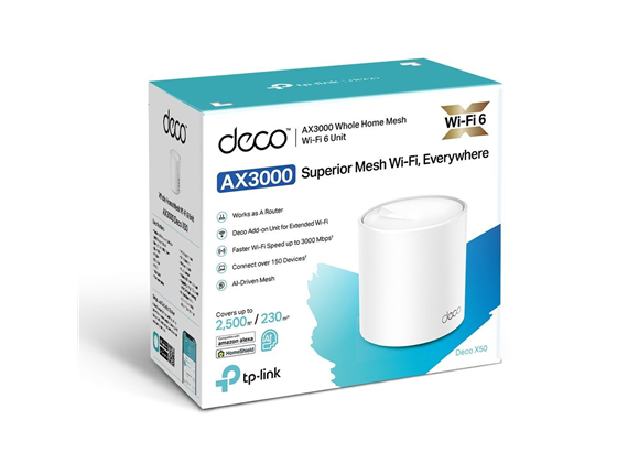 TP-Link - ROUTER DECO-X50 1 PACK TP-LINK, 1167 MBPS, 5 GHZ
