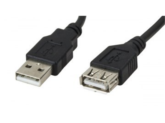 Xtech - CABLE EXTENSION USB, 10 PIES, NEGRO. (XTC-305)
